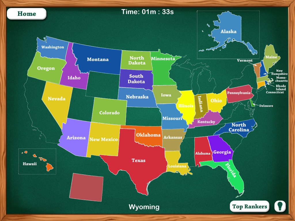 Us Map Learning Games